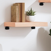 vidaXL Hyllplan 40x20x6 cm obehandlad massiv ek