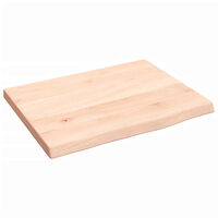 vidaXL Hyllplan 40x30x2 cm obehandlad massiv ek