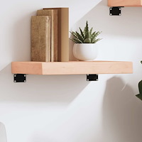 vidaXL Hyllplan 40x30x(2-6) cm obehandlad massiv ek