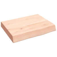 vidaXL Hyllplan 40x30x(2-6) cm obehandlad massiv ek
