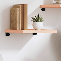 vidaXL Hyllplan 40x40x(2-4) cm obehandlad massiv ek
