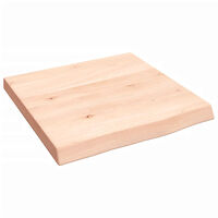 vidaXL Hyllplan 40x40x(2-4) cm obehandlad massiv ek