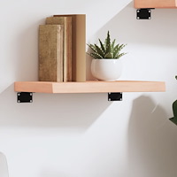 vidaXL Hyllplan 40x20x4 cm obehandlad massiv ek