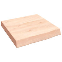 vidaXL Hyllplan 40x40x(2-6) cm obehandlad massiv ek