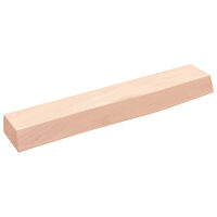vidaXL Hyllplan 60x10x6 cm obehandlad massiv ek