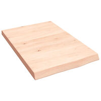 vidaXL Hyllplan 40x60x(2-4) cm obehandlad massiv ek