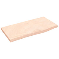 vidaXL Hyllplan 60x30x(2-4) cm obehandlad massiv ek