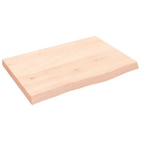 vidaXL Hyllplan 60x40x(2-4) cm obehandlad massiv ek