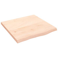 vidaXL Hyllplan 60x60x(2-4) cm obehandlad massiv ek