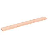 vidaXL Hyllplan 100x10x2 cm obehandlad massiv ek