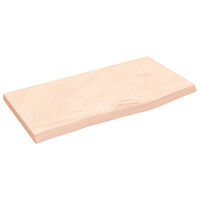 vidaXL Hyllplan 60x30x2 cm obehandlad massiv ek