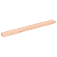 vidaXL Hyllplan 100x10x4 cm obehandlad massiv ek