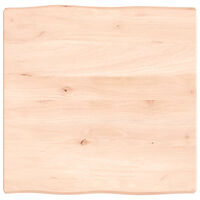 vidaXL Bordsskiva 60x60x(2-4) cm obehandlad massiv ek levande kant