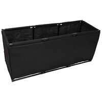 vidaXL Förvaringslåda svart 105x34,5x45 cm tyg
