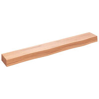 vidaXL Vägghylla ljusbrun 80x10x6 cm behandlad massiv ek