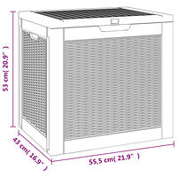 vidaXL Dynbox ljusbrun 55,5x43x53 cm polypropen