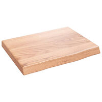 vidaXL Vägghylla ljusbrun 40x30x(2-4) cm behandlad massiv ek