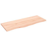 vidaXL Hyllplan 100x40x2 cm obehandlad massiv ek