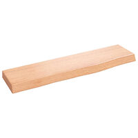 vidaXL Bordsskiva ljusbrun 40x10x2 cm behandlad massiv ek