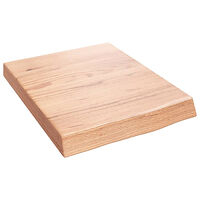 vidaXL Vägghylla ljusbrun 40x50x(2-6) cm behandlad massiv ek