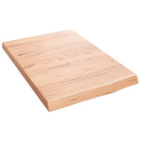 vidaXL Vägghylla ljusbrun 40x60x(2-4) cm behandlad massiv ek