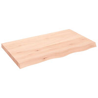 vidaXL Hyllplan 100x60x(2-6) cm obehandlad massiv ek