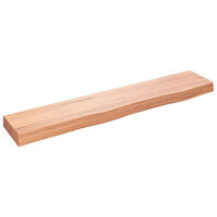 vidaXL Bordsskiva ljusbrun 100x20x6 cm behandlad massiv ek