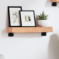 vidaXL Bordsskiva ljusbrun 40x10x6 cm behandlad massiv ek
