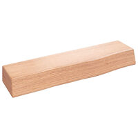 vidaXL Bordsskiva ljusbrun 40x10x6 cm behandlad massiv ek