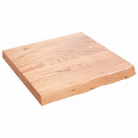 vidaXL Vägghylla ljusbrun 60x60x(2-6) cm behandlad massiv ek