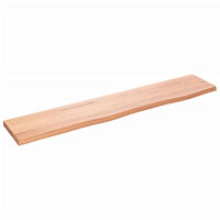 vidaXL Bordsskiva ljusbrun 100x20x2 cm behandlad massiv ek