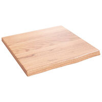 vidaXL Vägghylla ljusbrun 40x20x2 cm behandlad massiv ek