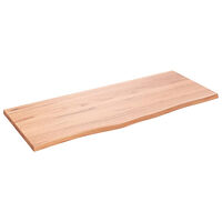 vidaXL Bordsskiva ljusbrun 100x40x2 cm behandlad massiv ek
