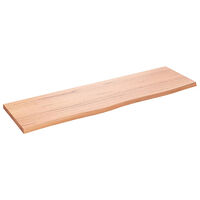 vidaXL Bordsskiva ljusbrun 100x30x2 cm behandlad massiv ek