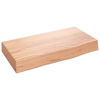 vidaXL Bordsskiva ljusbrun 40x20x6 cm behandlad massiv ek