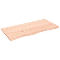 vidaXL Hyllplan 100x50x2 cm obehandlad massiv ek
