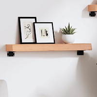 vidaXL Vägghylla ljusbrun 60x10x6 cm behandlad massiv ek