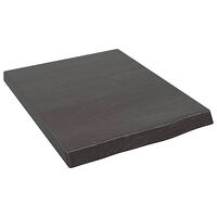 vidaXL Vägghylla mörkbrun 40x50x(2-4) cm behandlad massiv ek