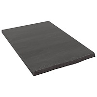 vidaXL Vägghylla mörkbrun 40x60x2 cm behandlad massiv ek