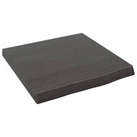vidaXL Vägghylla mörkbrun 40x40x(2-4) cm behandlad massiv ek