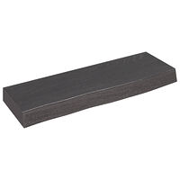 vidaXL Vägghylla mörkbrun 60x20x6 cm behandlad massiv ek