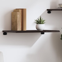 vidaXL Vägghylla mörkbrun 60x30x2 cm behandlad massiv ek