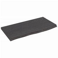 vidaXL Vägghylla mörkbrun 60x30x2 cm behandlad massiv ek