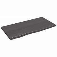 vidaXL Vägghylla mörkbrun 80x40x2 cm behandlad massiv ek