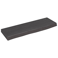vidaXL Vägghylla mörkbrun 60x20x4 cm behandlad massiv ek