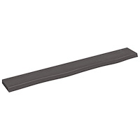 vidaXL Vägghylla mörkbrun 80x10x2 cm behandlad massiv ek