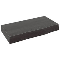 vidaXL Vägghylla mörkbrun 40x20x6 cm behandlad massiv ek