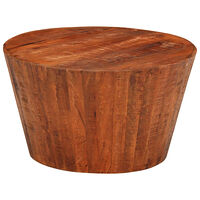 vidaXL Soffbord Ø 52x30 cm massivt grovt mangoträ