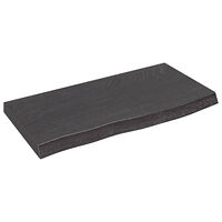 vidaXL Vägghylla mörkbrun 60x30x(2-4) cm behandlad massiv ek
