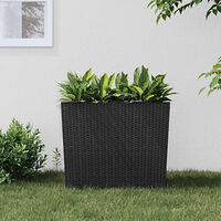vidaXL Blomkruka med avtagbar insida antracit 12/44 L PP-rotting